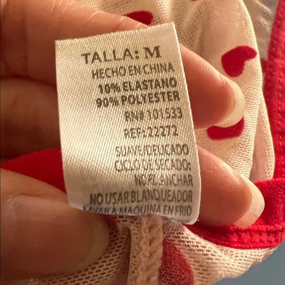 #1274=Red Heart Print Women's Sleepwear Set - Picture 8 of 8